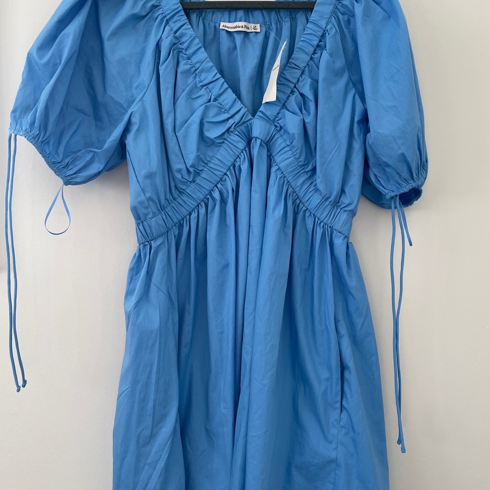 Abercrombie Blue Puff Sleeve Dress